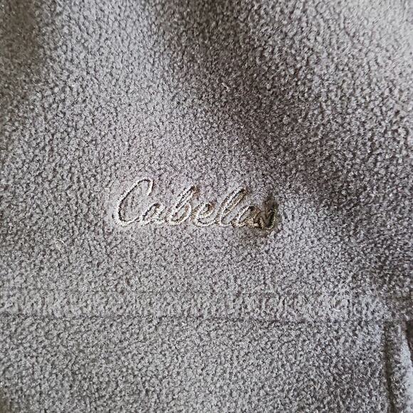 Cabela's Men's Black Full Zip Fleece Vest Size SM Gorpcore Outdoors Pockets - Picture 5 of 11